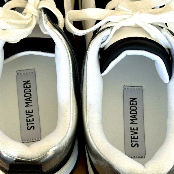 Steve Madden Renigade Sneaker Black Multi Size 8 - Picture 6 of 8